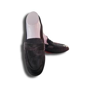 Sam Edelman Birch Moonlight Gray Suede Penny Loafers Womens Size 9
